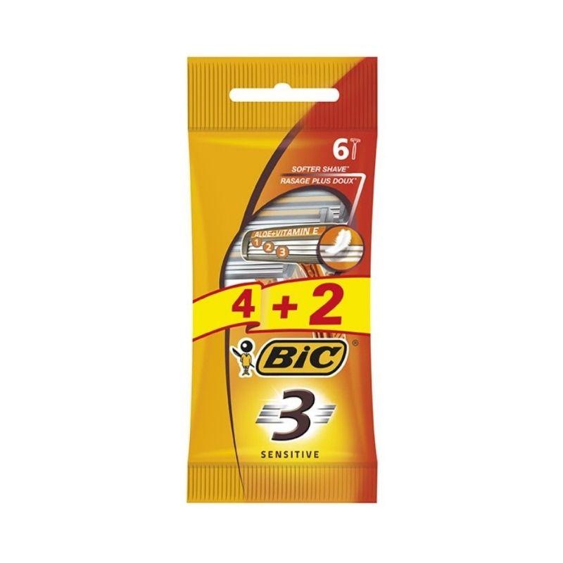 Bic brijači 3 oštrice kesica  Sensitive 4+2 (6 kom)