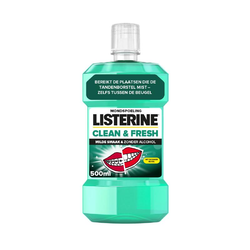 Listerine tečnost za usta clean & fresh 500ml