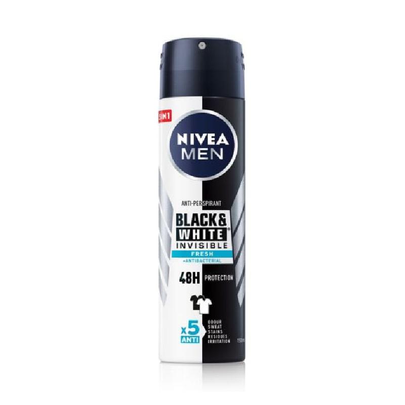 Nivea dezodorans muški black & white fresh 150ml