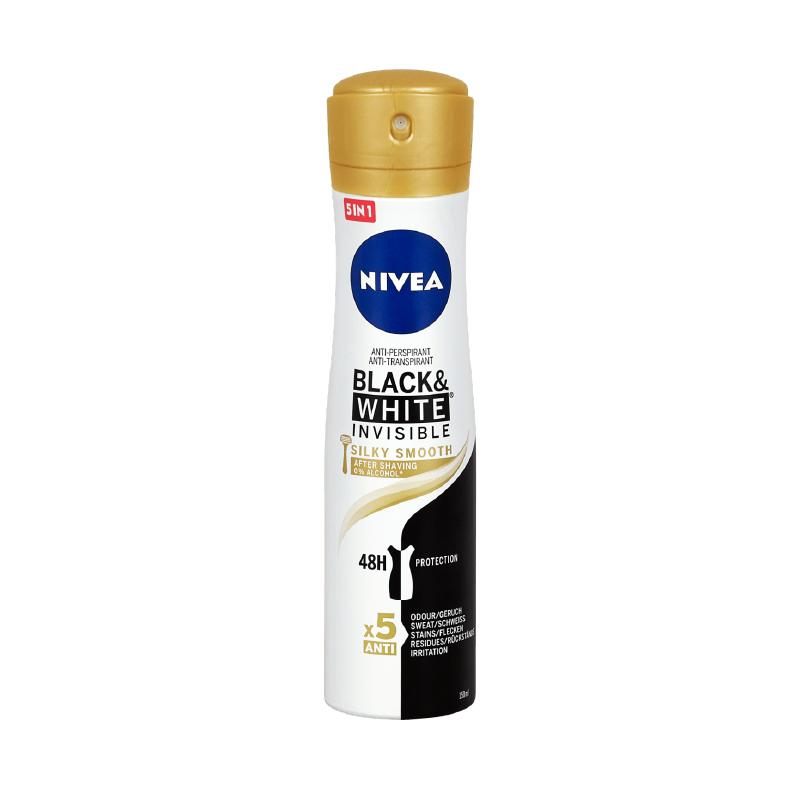 Nivea dezodorans ženski black & white silky smooth 150ml