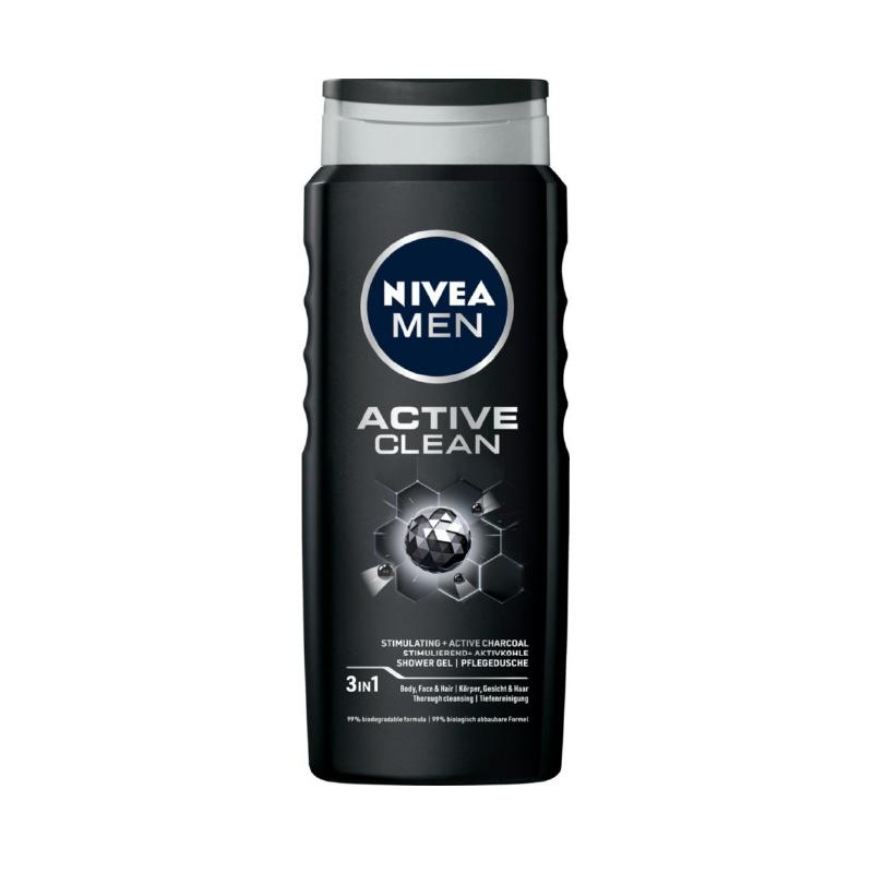 Nivea kupka muška active clean 500ml