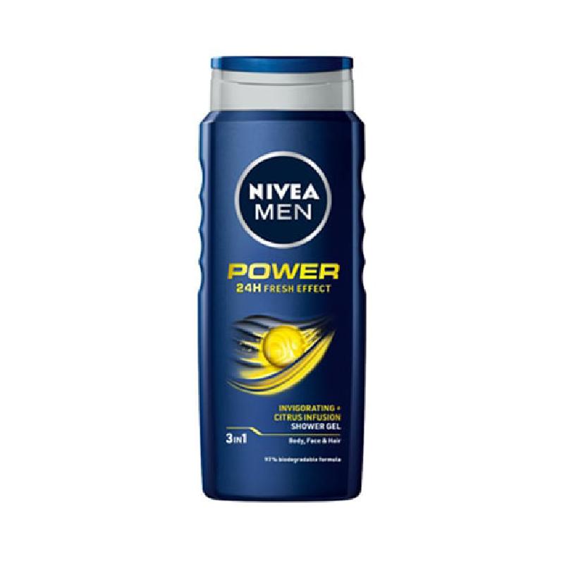 Nivea kupka muška power rush 500ml