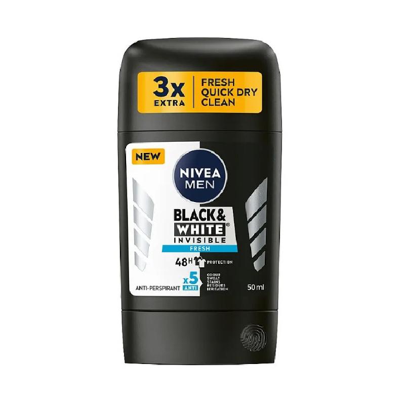 Nivea stick muški black & white fresh 50ml