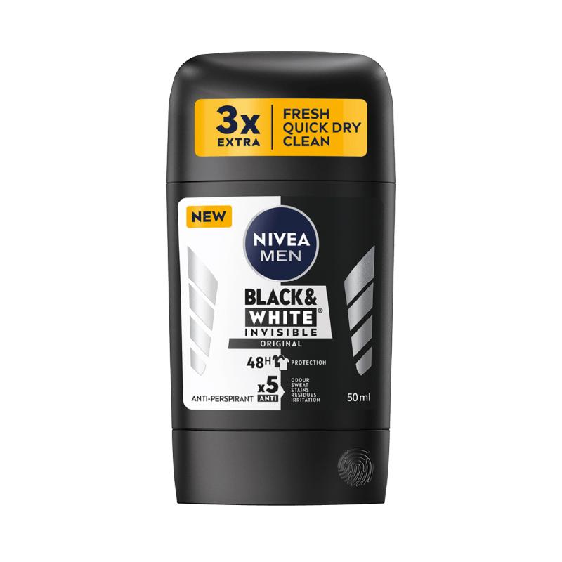 Nivea stick muški black & white invisible original 50ml